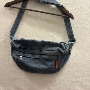 Y2K Denim Belt Bag Crossbody Fanny Pack Blue Jean Streetwear
